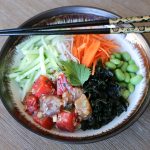 Tuna and salmon rice bowl
