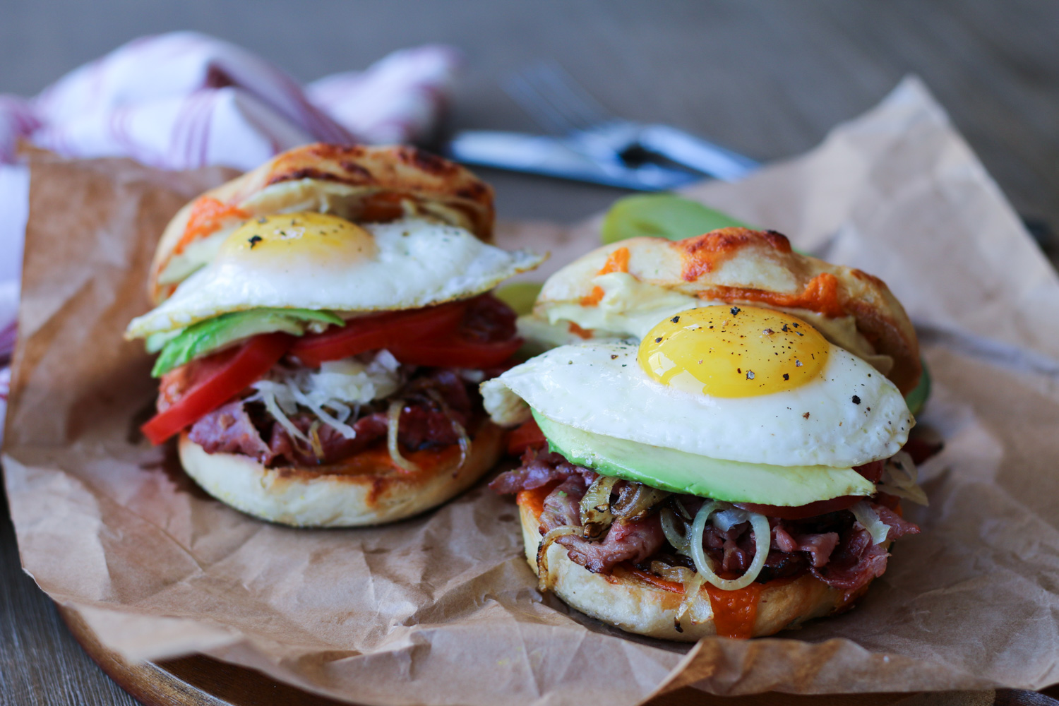 Montreal Reuben Breakfast Bagel