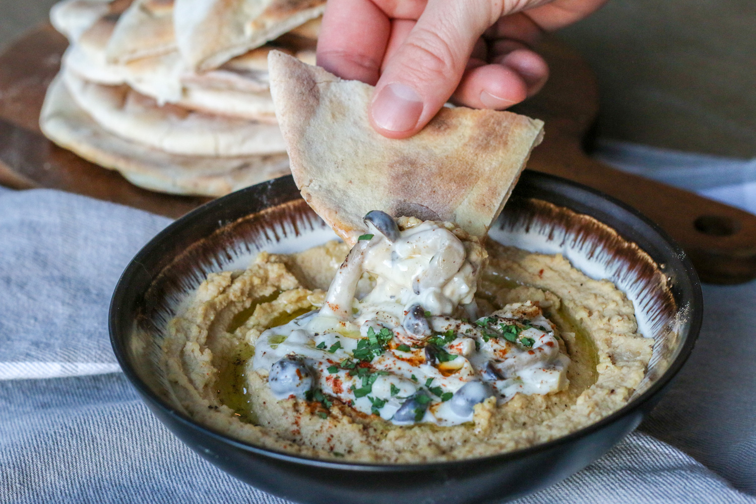 Mushroom Hummus Dip