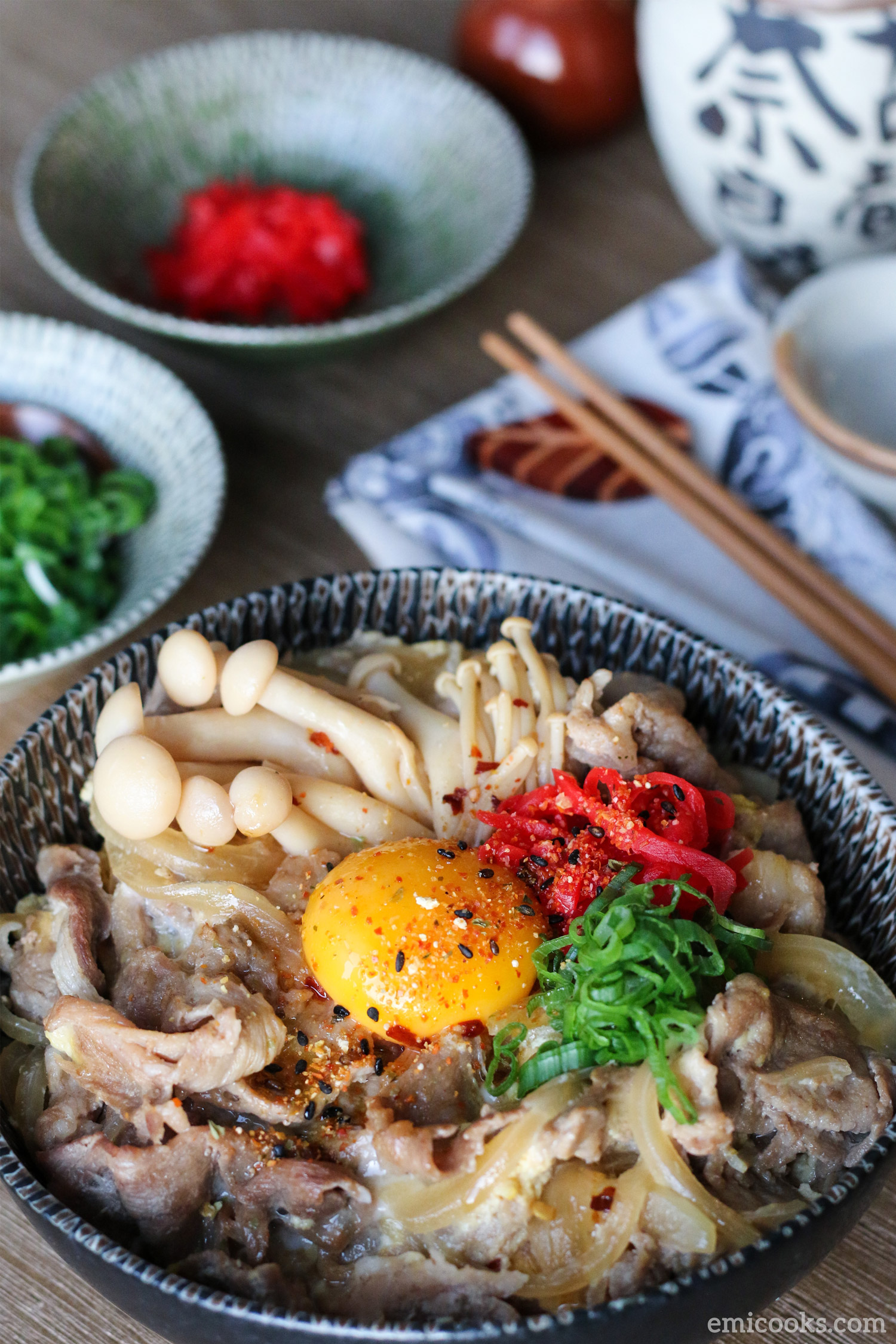 Gyudon (牛丼) Japanese Beef and Rice Bowl | Emi Cooks